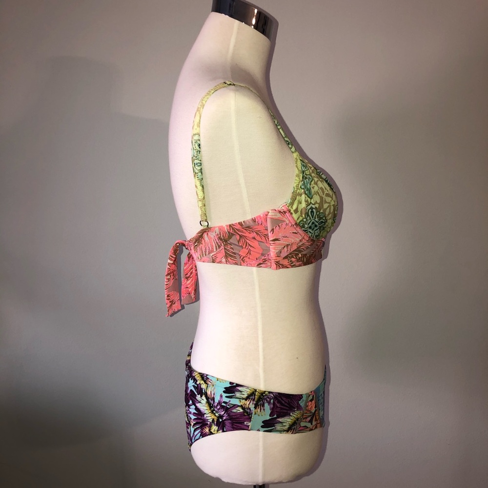 Maaji Multi Color Reversible Bikini Set Tie Back - image 2